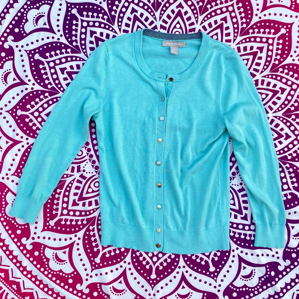 Light Blue Banana Republic Cardigan